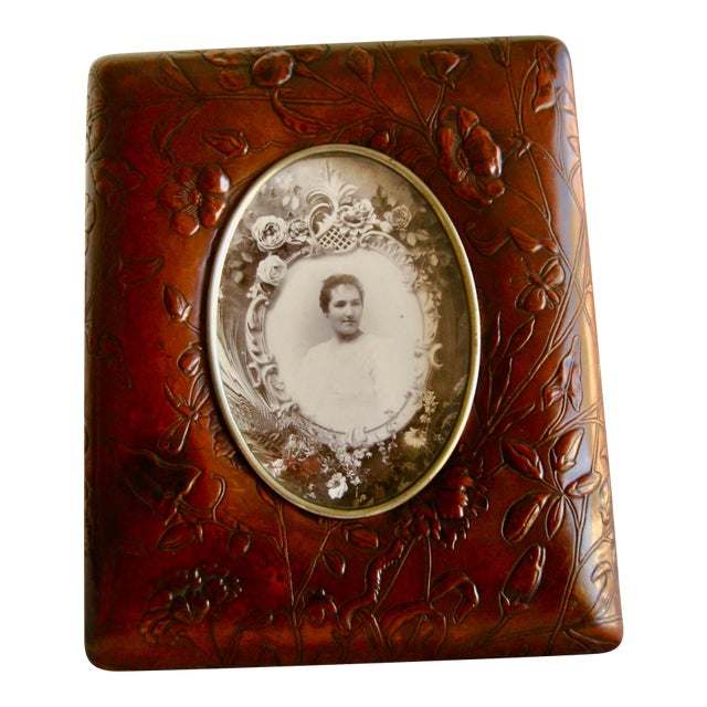 Late 19th Century French Art Nouveau Leather Picture and Frame Album For Sale