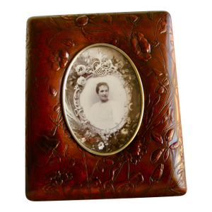 Late 19th Century French Art Nouveau Leather Picture and Frame Album