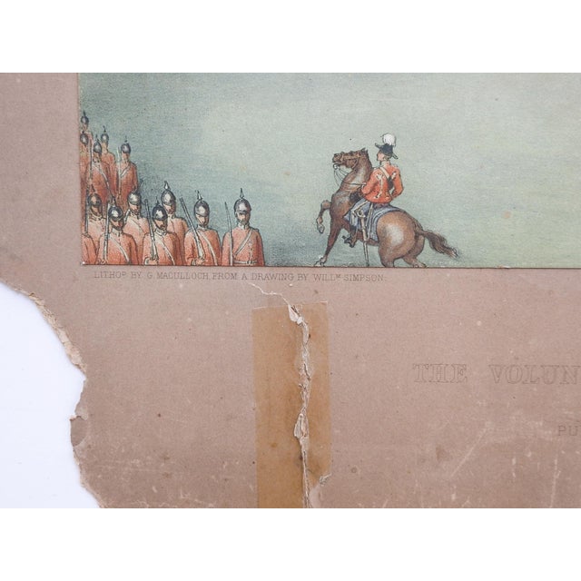 Antique Volunteer Review Edinburgh Scotland Chromolithograph Print For Sale In Seattle - Image 6 of 7