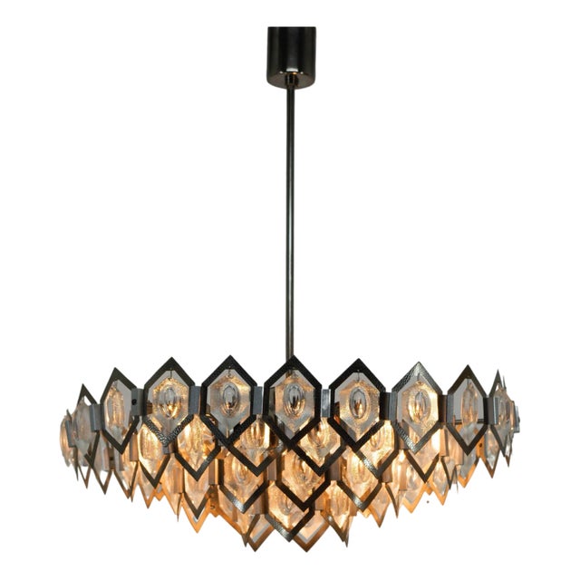 Mid-Century Chandelier attributed to Bejvl for Kamenicky Senov, 1960s For Sale