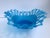 Vintage Westmoreland Doric Lace Blue Satin Glass Oval Centerpiece Bowl For Sale In Orlando - Image 6 of 9