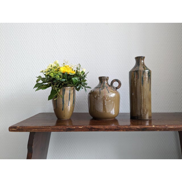 Studio Ceramic Vases, Italy, 1970s, Set of 3 For Sale - Image 11 of 12