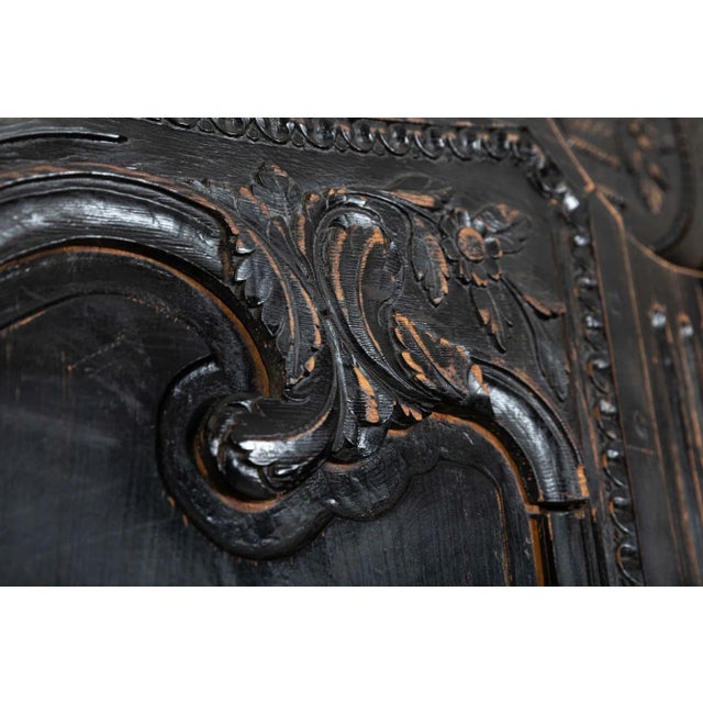 19th Century French Ebonised Two-Piece Buffet For Sale - Image 10 of 15