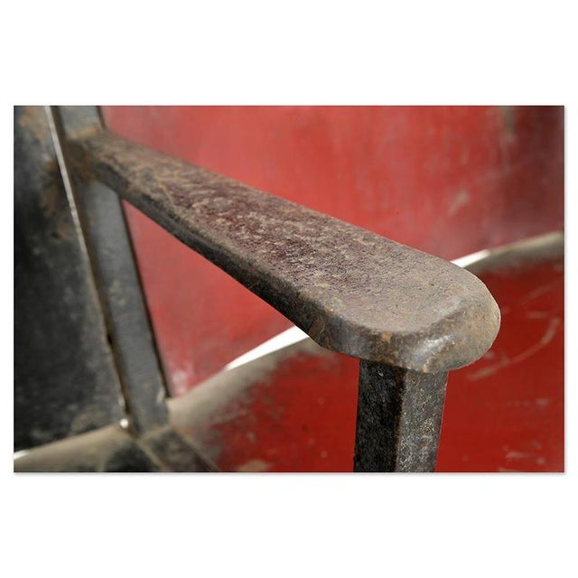 Antique Indian Theatre Bench in Patinated Metal For Sale - Image 5 of 9