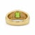 Contemporary Peridot & Cz Engagement Ring • Dainty Signet Unisex Ring • August Birthstone Ring Us 7 For Sale - Image 3 of 3