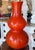 Huge 21” Orange Double Gourd Chinese Peking Glass Vase.
