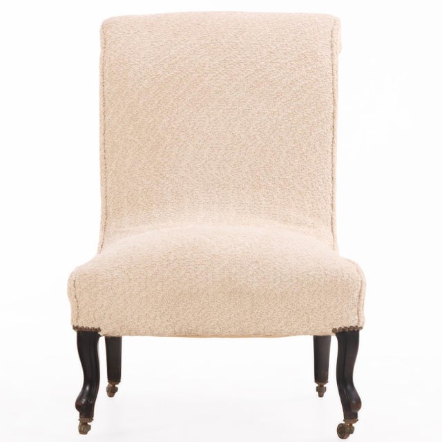 English English Upholstered Slipper Chair, C. 1900 For Sale - Image 3 of 8