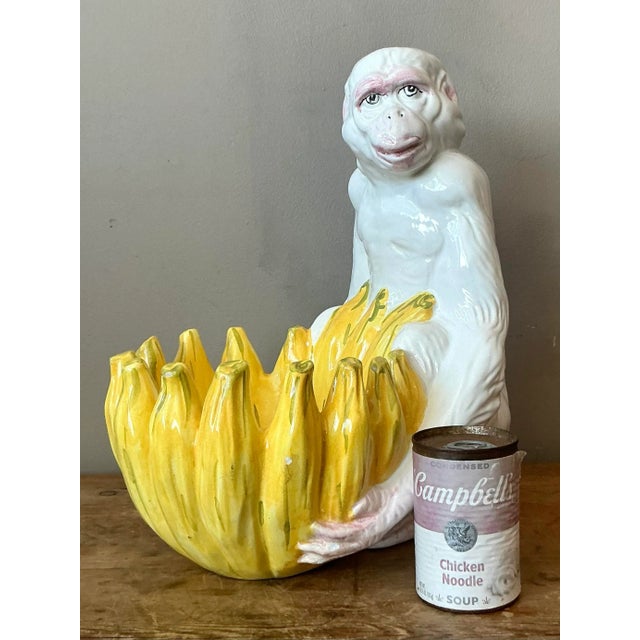 Mid 20th Century Vintage Italian Glazed Ceramic Monkey For Sale - Image 5 of 6