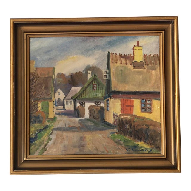 Landscape Composition, 1950, Oil Painting on Canvas, Framed For Sale - Image 12 of 12