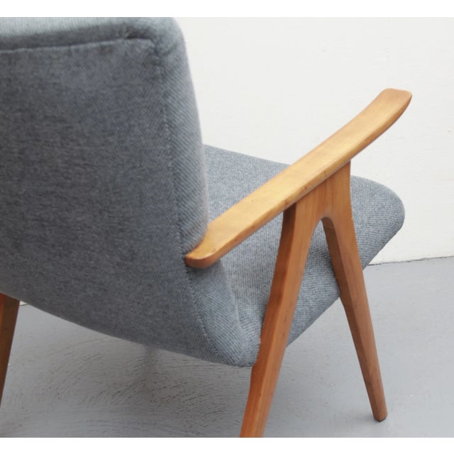 Wood Vintage Chair in Cherry, 1955 For Sale - Image 7 of 9