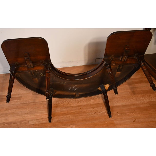 1930s Stickley English Regency Mahogany & Leather Top Drop-Leaf Coffee Table For Sale - Image 13 of 14