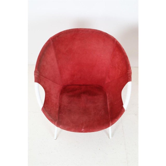Set of Mid-Century Modern Red Balloon Chairs by Lusch & Co, 1960s For Sale - Image 4 of 18