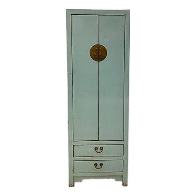 1980s Chelsea Tall Cabinet -Baby Blue For Sale