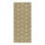 Contemporary Block Print Brown & Gold Wool Runner by Rug & Kilim, India For Sale