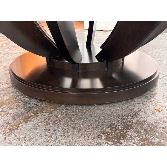 Brown Orlando Diaz-Azcuy for McGuire Aria Round Starburst Dining Table For Sale - Image 8 of 12