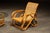Khaki Vintage Bentwood and Rattan Furniture Set After Franco Albini, 3 Pieces For Sale - Image 8 of 10