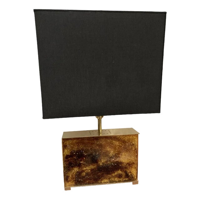 Resin Table Lamp attributed to Marie-Claude De Fouquières, 1970s For Sale