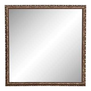 Italian Regency Silver Gilt Carved Wood Large Mantle Mirror For Sale