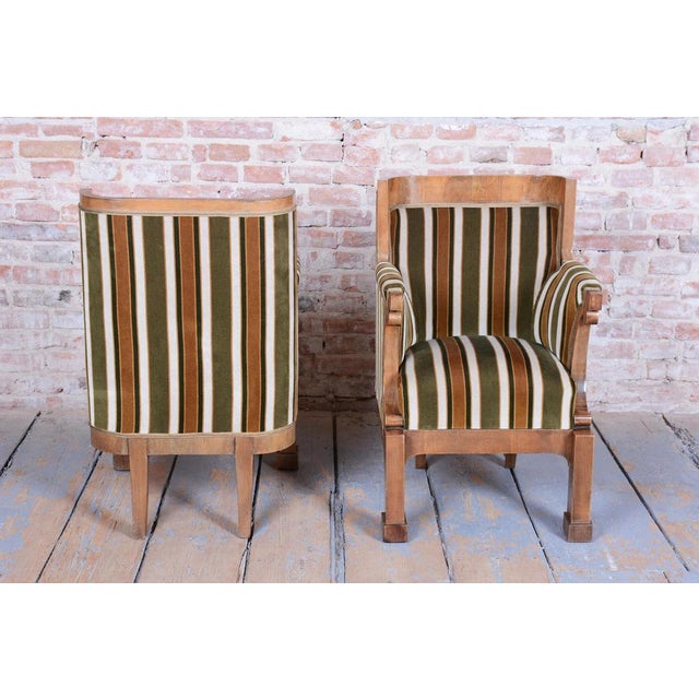 Biedermeier Seating Set in Walnut, 1830s, Set of 3 For Sale - Image 14 of 18