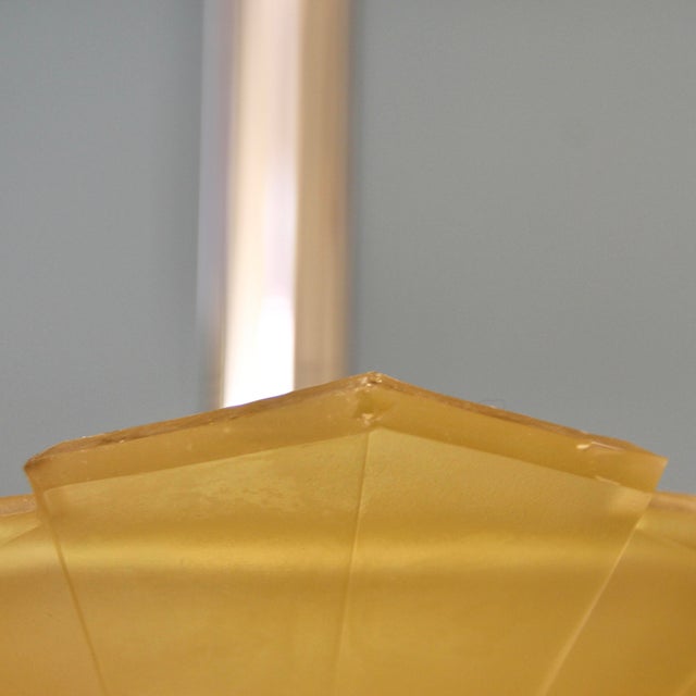 French Art Deco Ceiling Light in Chrome & Glass, 1930s For Sale - Image 6 of 13