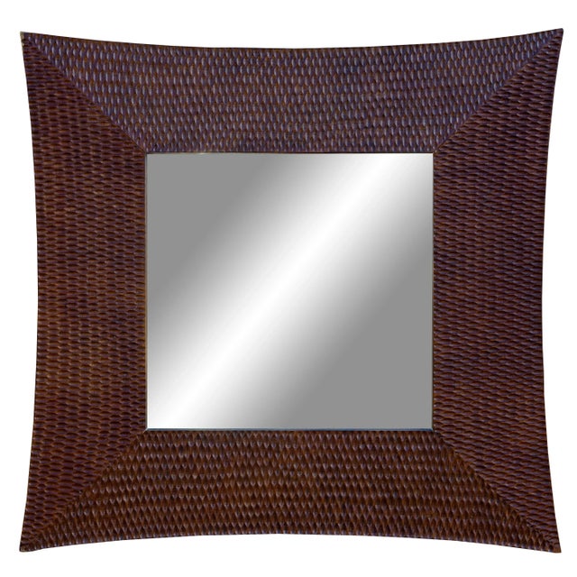Brown Mirror Furniture Mirror Size: 21 x 21 in. (53.34 x 53.34 cm) Frame Size: 40 x 40 inches