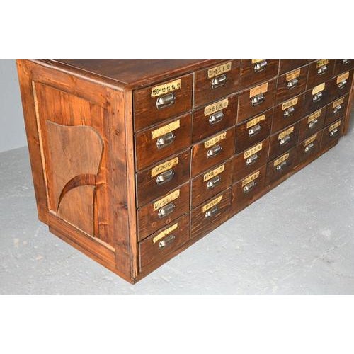 Gold Ironmongers Shop Counter Drawers, 1910s For Sale - Image 8 of 15