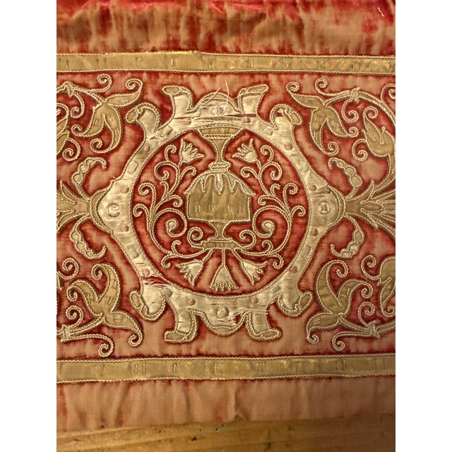 Mid 19th Century Italian Embroidered Pillow For Sale - Image 4 of 8