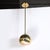 Brass Mid-Century Rounded Brass Pendant Chandelier With Circular Cutout Detailing For Sale - Image 8 of 14