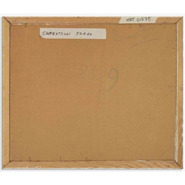 Ernesto Alcide Campestrini, Still Life, Oil on Panel, Mid-20th Century, Framed For Sale - Image 3 of 4