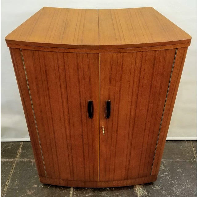 Mid-Century Danish Modern Fold-Out Home Dry Bar / Cocktail ...