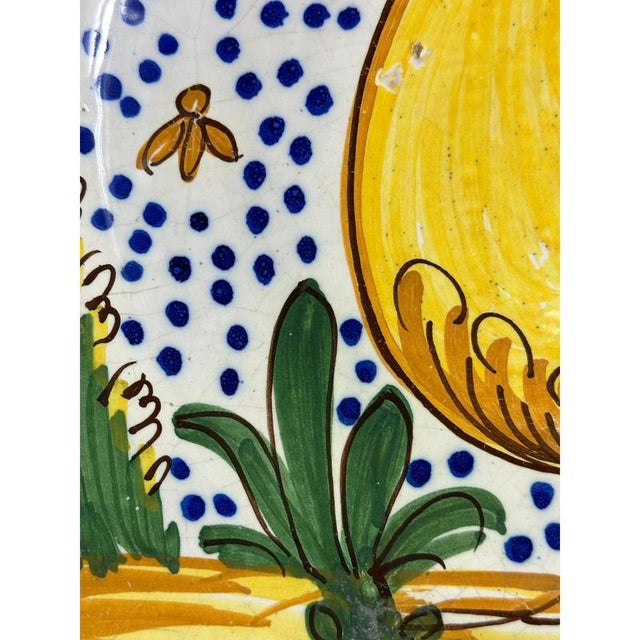 Ceramic Antique Hand-Painted Plate, Manises, Spain, Late 19th Century For Sale - Image 7 of 11