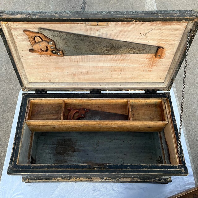 Antique English Shipwright’s Chest For Sale - Image 9 of 12