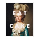 Eat Cake by Lara Fowler in White Framed Paper, Small Art Print For Sale
