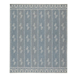 Selby Rug by Celerie Kemble for Chairish in Blue & Mushroom, Yarn Card For Sale