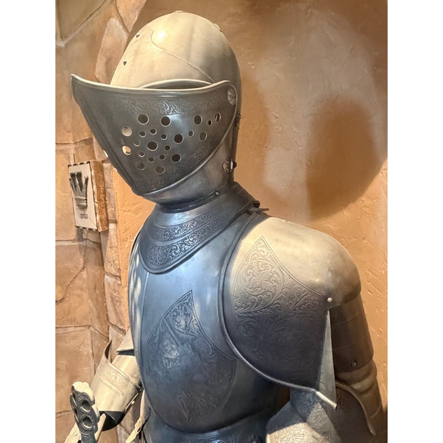 15th Century Renaissance Suit of Armour and Sword (Decorative Replicas For Sale - Image 4 of 8