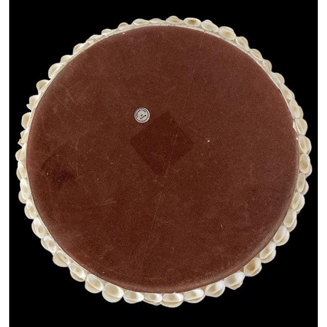 White Shell Nautical Round Trinket Decorative Box Large With Lid. 10” Philippines For Sale - Image 8 of 10