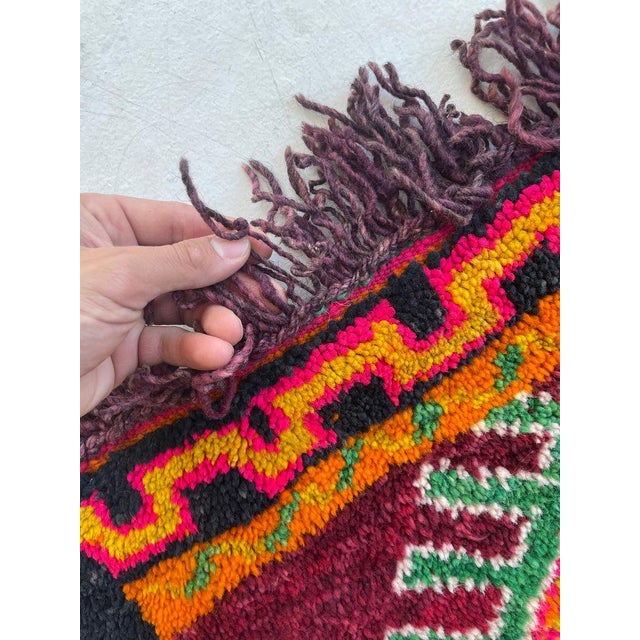 Mid 20th Century Moroccan SISTER HORSE RUG 4 x 6 For Sale - Image 4 of 11