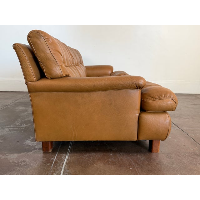 Vintage 1970s Buffalo Leather Attributed to Arne Norell "Mexico" Sofa For Sale - Image 10 of 18