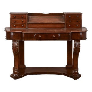 Small Console Desk in Wood For Sale