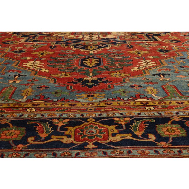 Mid 20th Century Vintage Persian Heriz Rug, 12'09 X 16'00 For Sale - Image 5 of 10