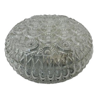 Mid-Century Glass Ceiling Lamp, 1970s For Sale