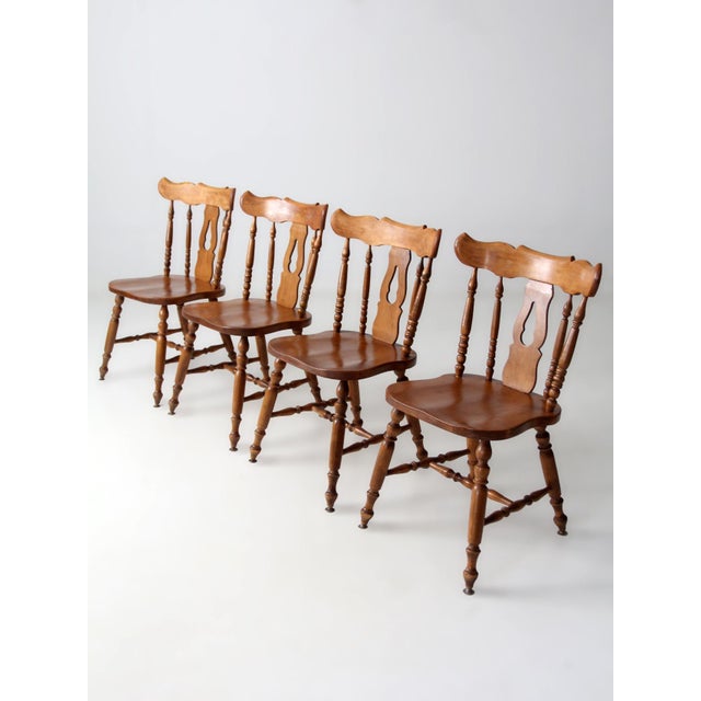 Vintage Dearborn Co Farmhouse Dining Chairs Set of 4 For Sale - Image 12 of 18