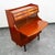 1960s Mid Century Danish Modern Secretary Desk Teak Drawers Office Vintage Glass Door For Sale - Image 5 of 12