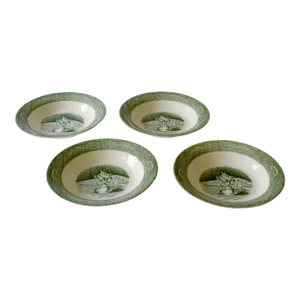 Mid 20th Century "The Old Curiosity Shop" Rimmed Soup Bowl- Set of 4