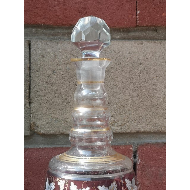 Purple and Gold Crystal Decanters, Set of 2 For Sale - Image 15 of 18