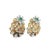Mid 20th Century Mid 20th Century Mid-Century Italian 18k Gold Emerald & Diamond Earrings, A Pair For Sale - Image 5 of 10