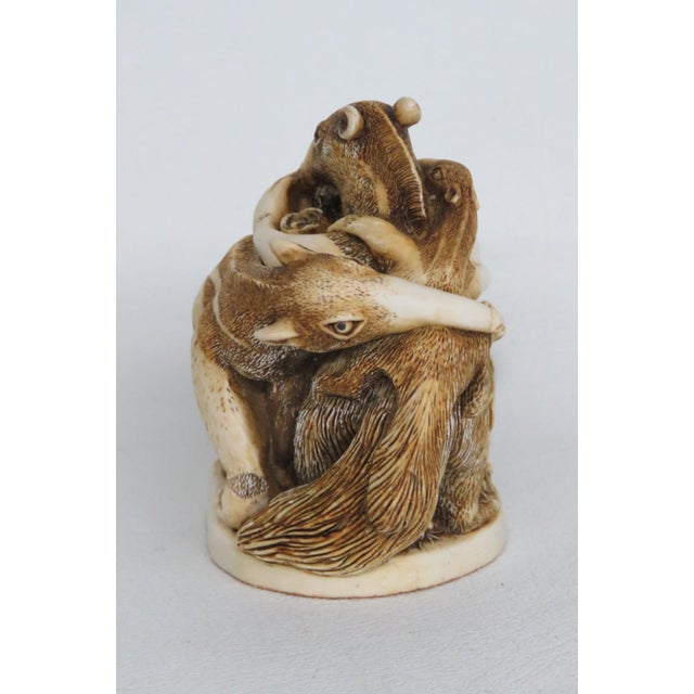 Ivory Harmony Kingdom England Antipasto Anteaters Figurine With Original Box 5136b For Sale - Image 8 of 10