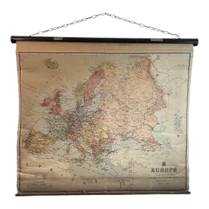 Antique Map of Europe Constructed & Engraved by W. & a.k. Johnston, Limited 1898
