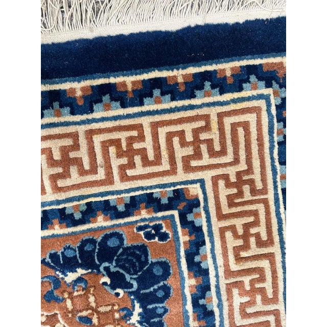 Mid-Century Distressed Chinese Rug, 1940s For Sale - Image 13 of 18