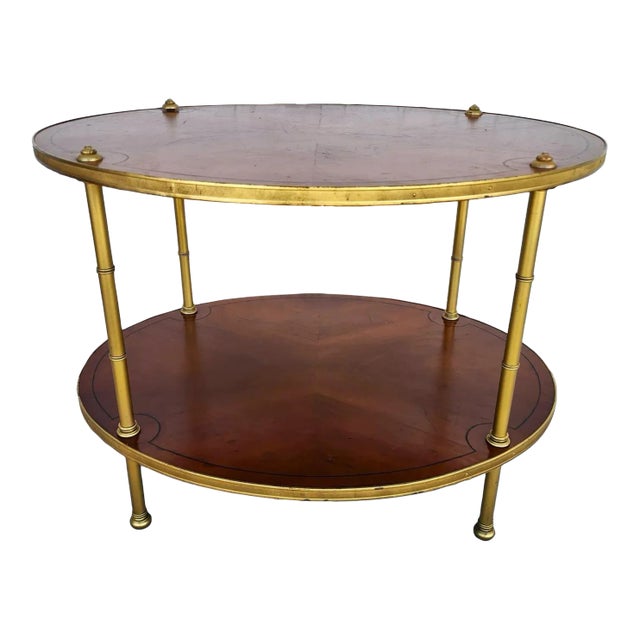 Mid Century Table 2 Tier Hollywood Regency For Sale